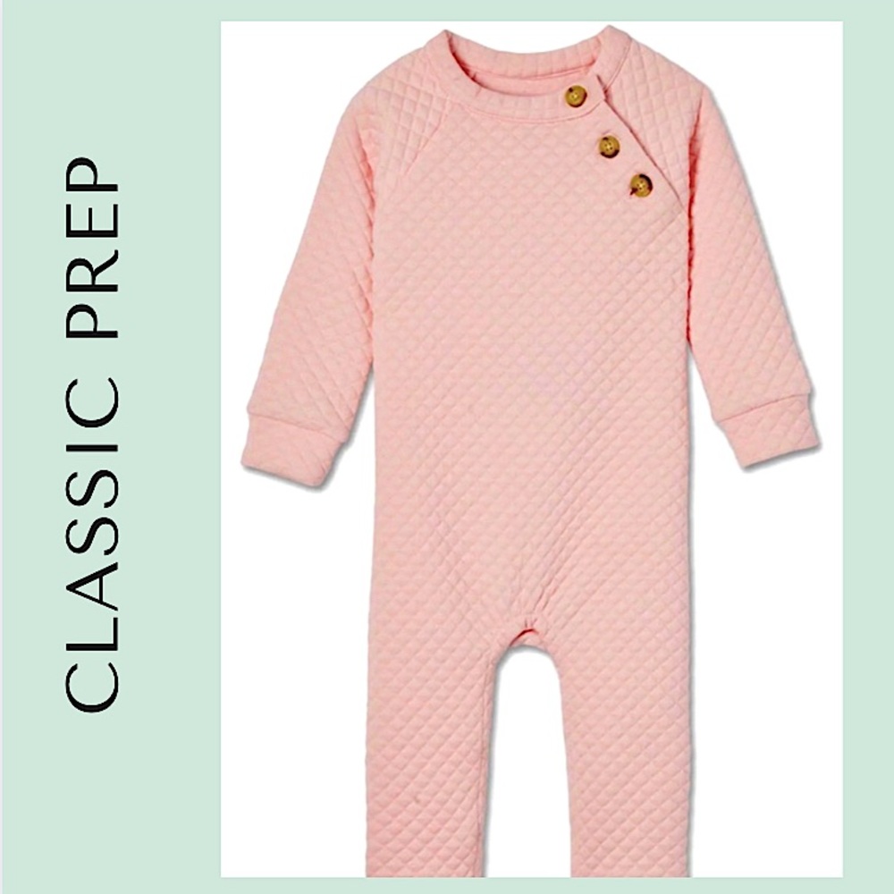NWT Classic Prep Quilted Romper Sz 3-6M